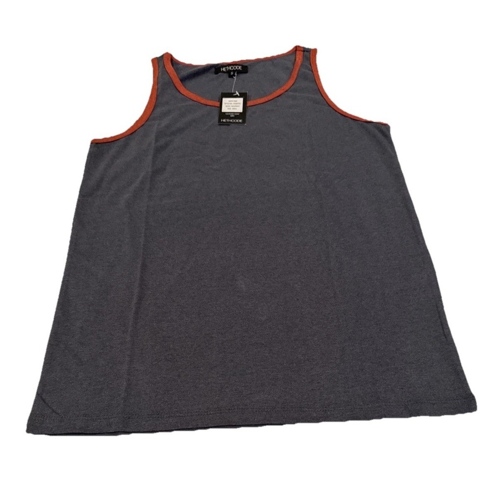 NEW with Tags‎ Hethcode Tank top size small blue and Burgundy